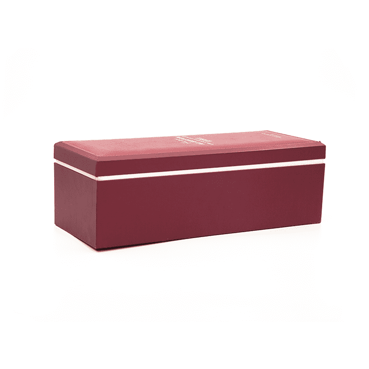 Vintage Surface in red rustic boxes single faux leather red wine wooden box