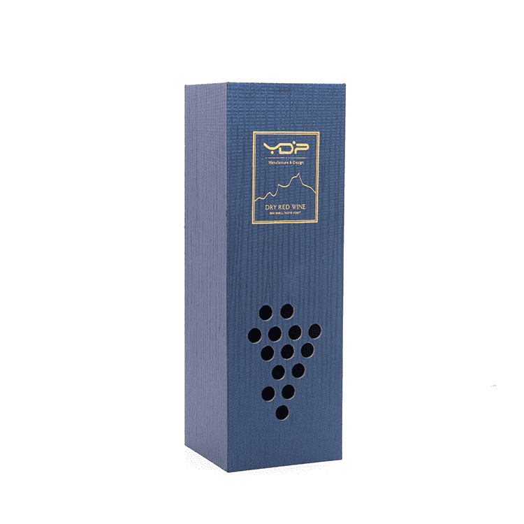Custom Degradable paper whisky gin wine bottle box packaging
