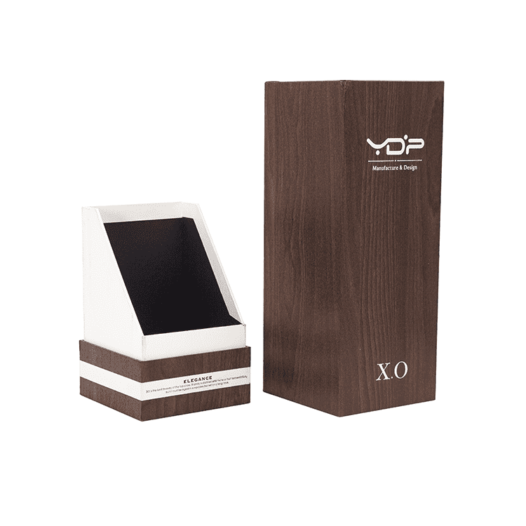 Wooden Texture Display Cardboard Wine Box Supplier