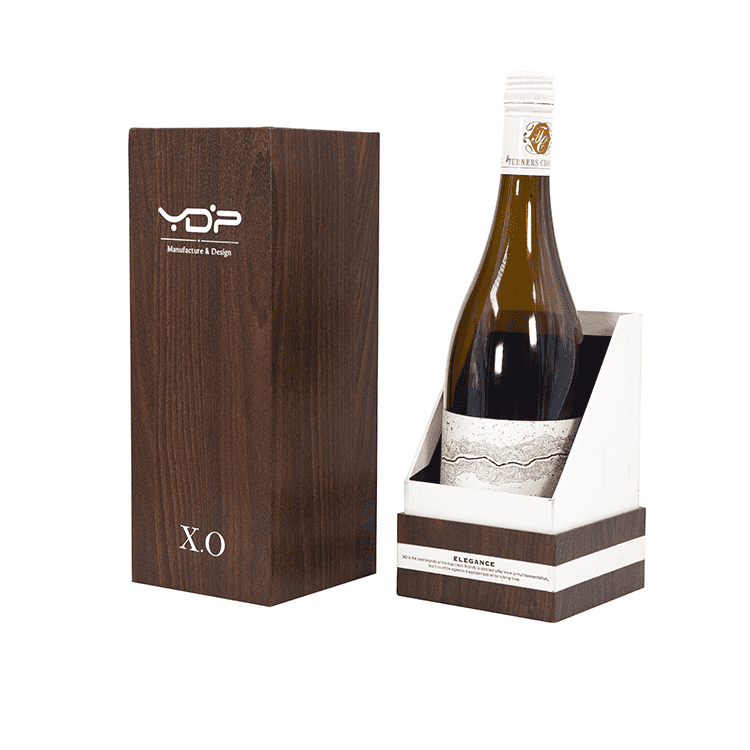 Wooden Texture Display Cardboard Wine Box Supplier