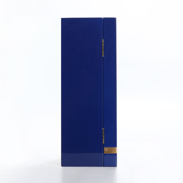 Mid-to-high-end dark blue wooden custom wine box