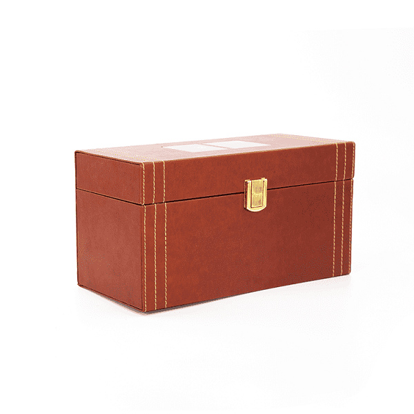 leather wine box