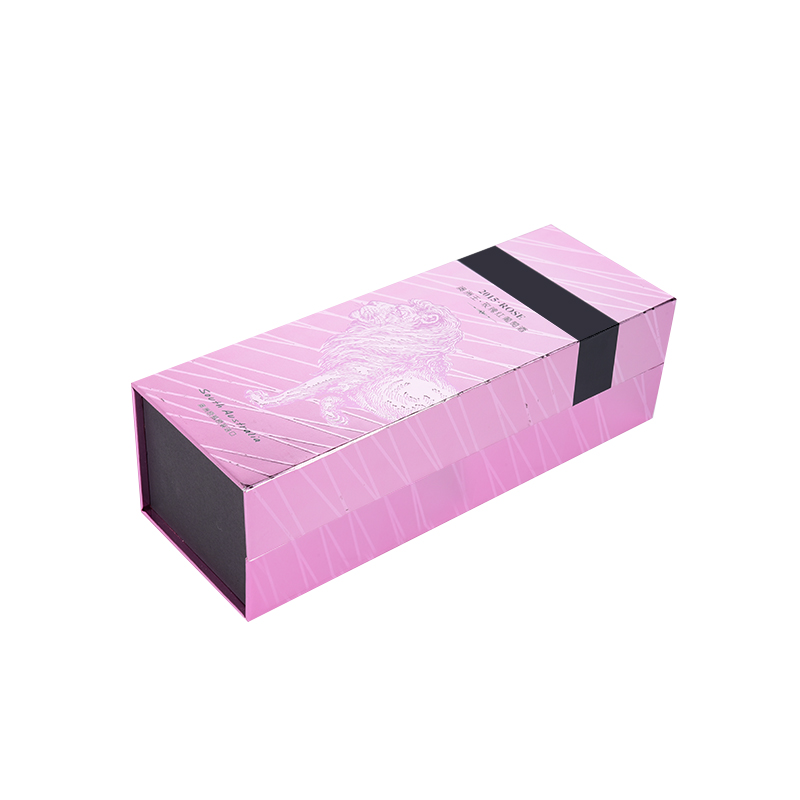 Factory hot sale custom luxury paper book style flip wine gift box packaging