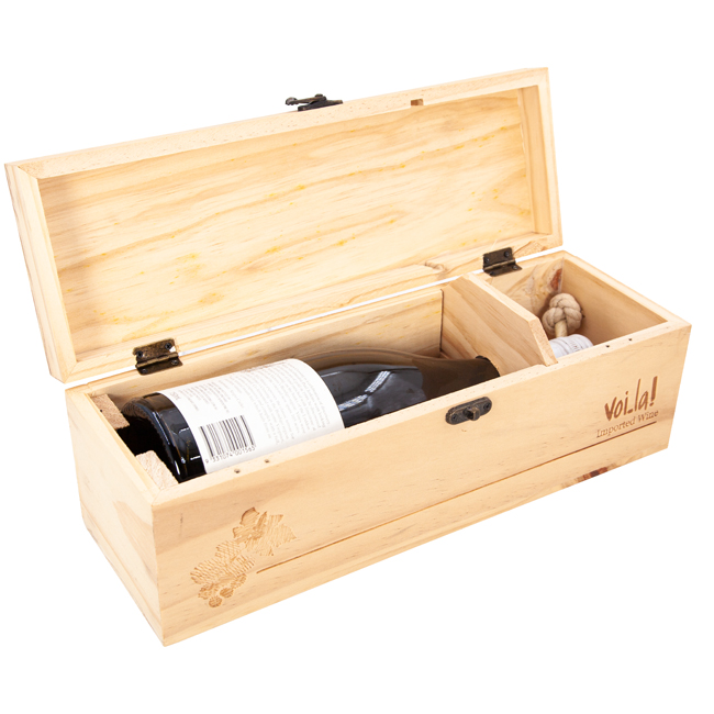 Cheap custom spirits and drinks pine wooden unfinished wine box