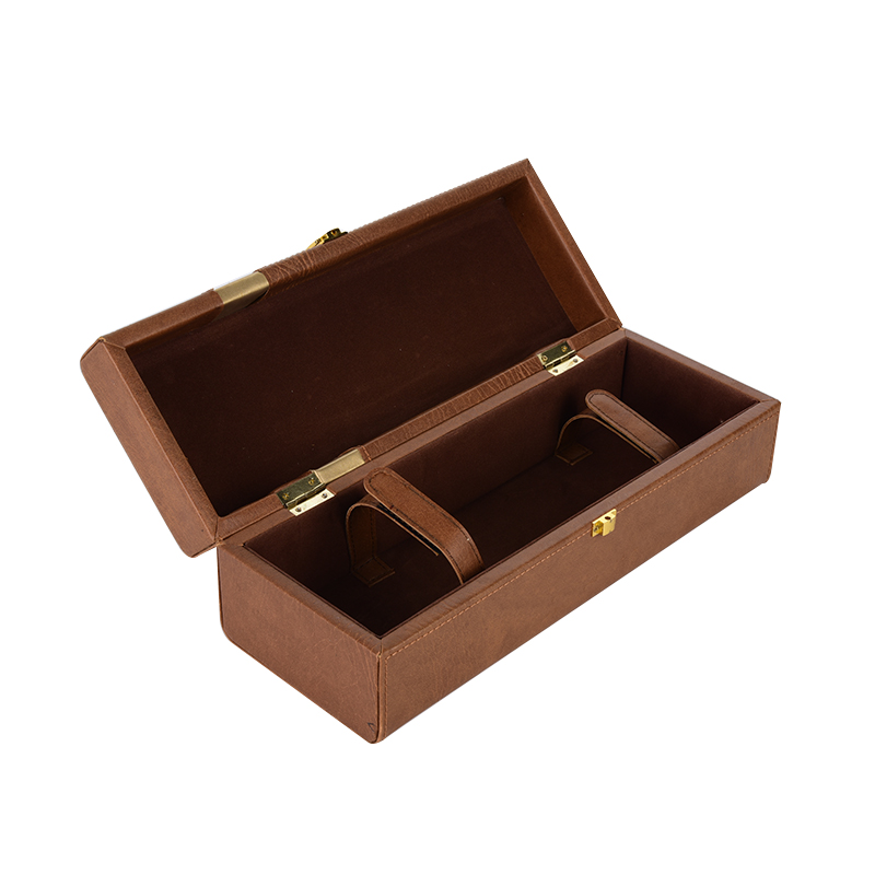 Customized XO Craft packaging corkscrew gift set faux leather wine box