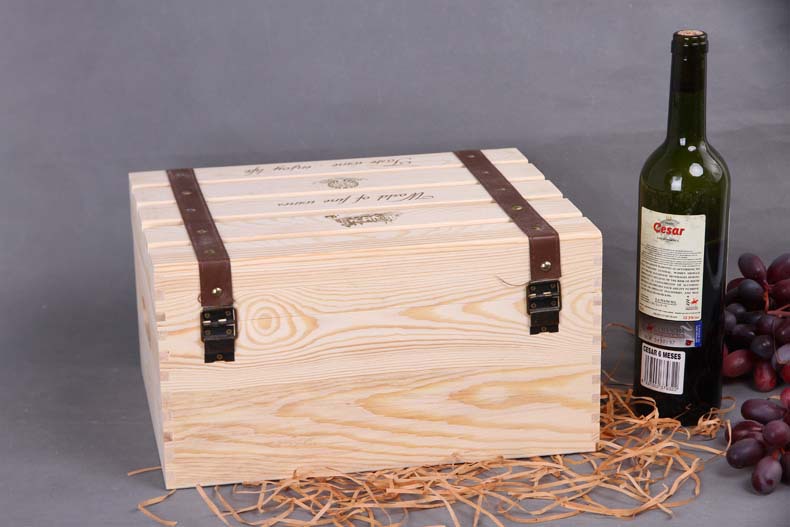 Customzied low price 3 bottles white wine wooden boxes for wine