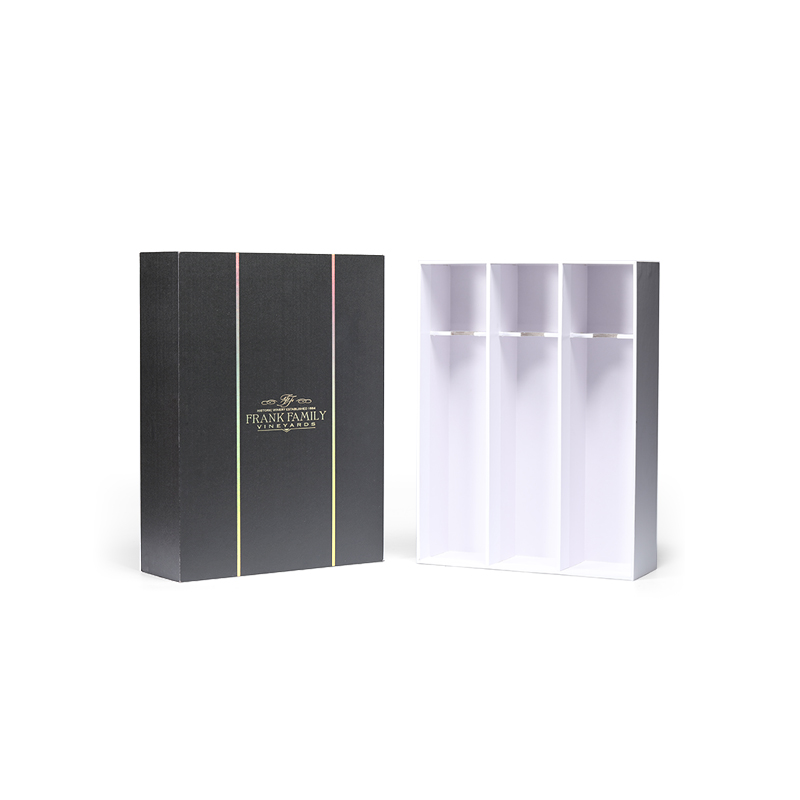 Hot sale triple gift packaging corrugated cardboard 3 wine bottles paper box