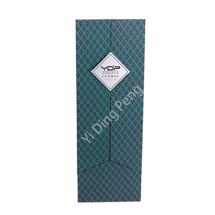 Luxury High Quality Custom Green fabric silk Single Bottle Red Wine Gift Box