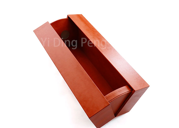 Custom Luxury High Grade Brown Single Double open Red Wine Box Wholesale Supplie
